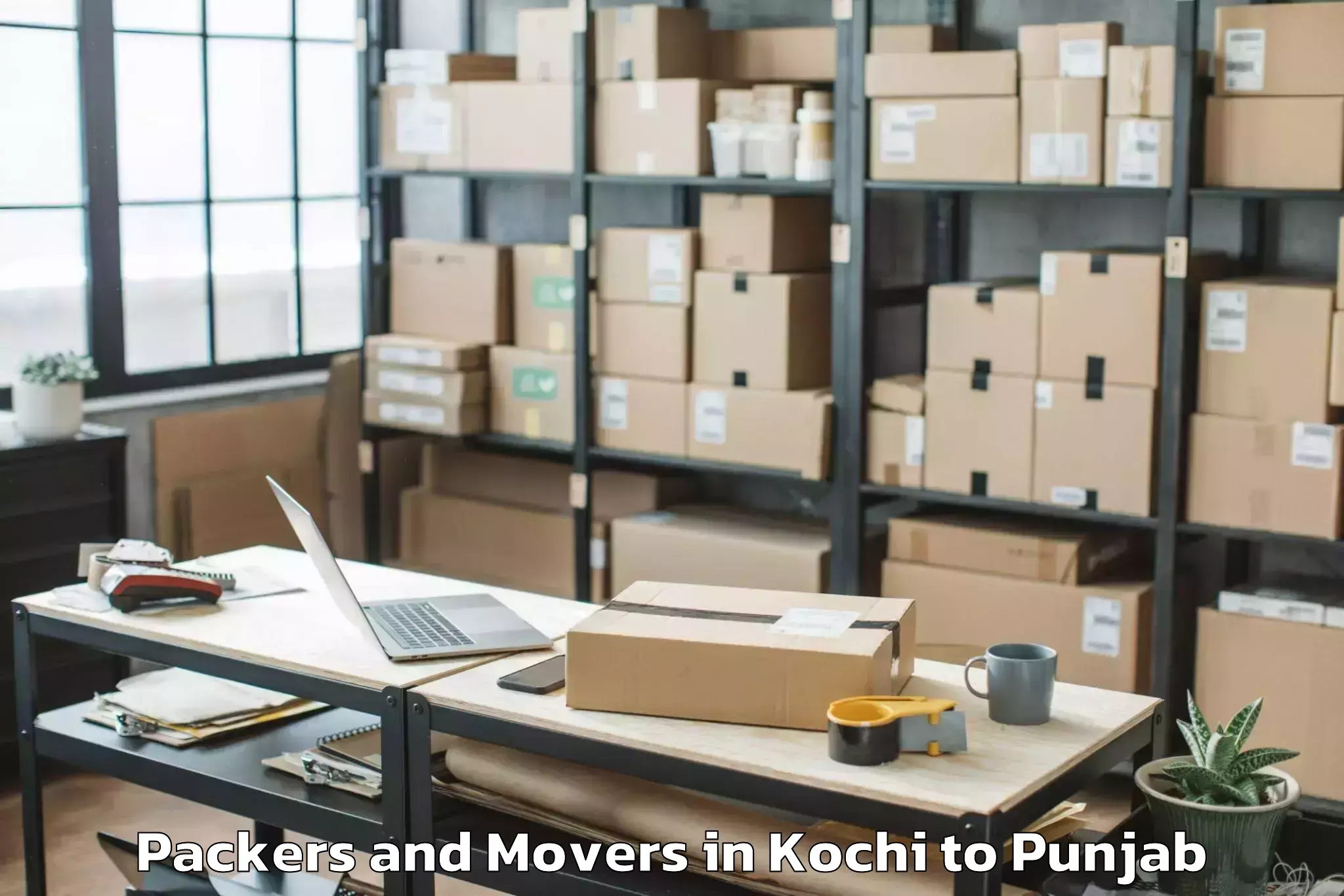 Trusted Kochi to Adampur Jalandhar Packers And Movers